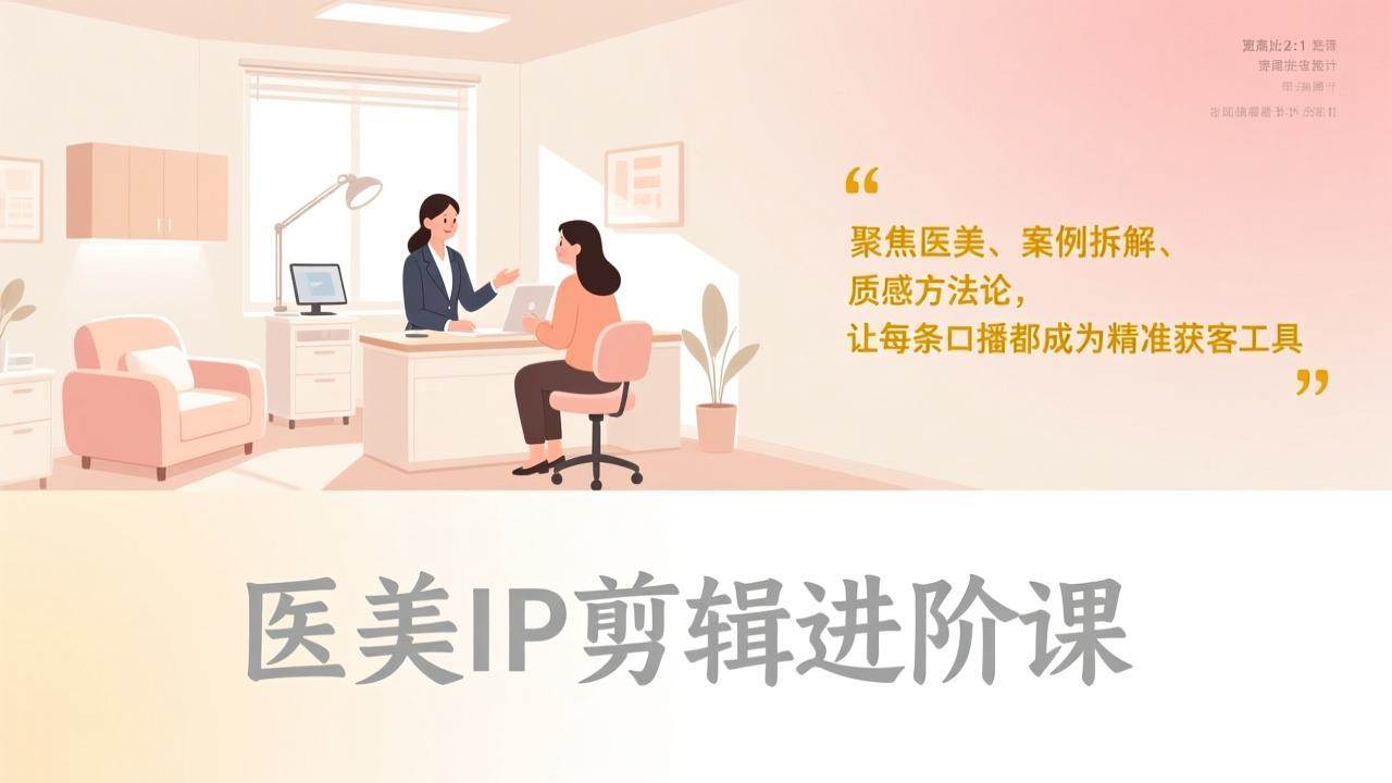 (17303期)医美IP剪辑进阶课,聚焦医美、案例拆解、质感方法论,让每条口播都成为精准获客工具 (17303期)医美IP剪辑进阶课,聚焦医美、案例拆解、质感方法论,让每条口播都成为精准获客工具