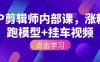 IP剪辑师内部课，涨粉跑模型+挂车视频（更新）