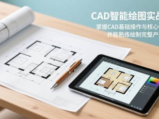 (17348期)CAD智能绘图实战课:掌握CAD基础操作与核心快捷键,并能熟练绘制完整户型方案