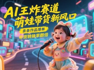AI王炸赛道，萌娃带货新风口，条条作品爆单，带货转换率翻倍，核心逻辑拆解