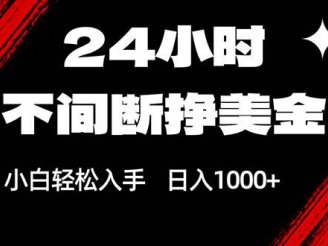 （17531期）24小时不间断挣美金，小白轻松上手，日入1000+