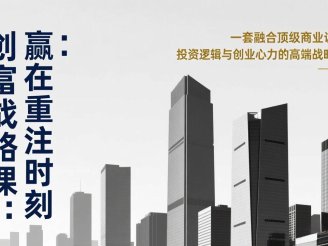 (17337期)《创富战略课:赢在重注时刻》一套融合顶级商业认知、投资逻辑与创业心力的高端战略课程