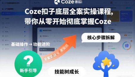 Coze扣子底层全案实操课程，带你从零开始彻底掌握Coze（更新3月）