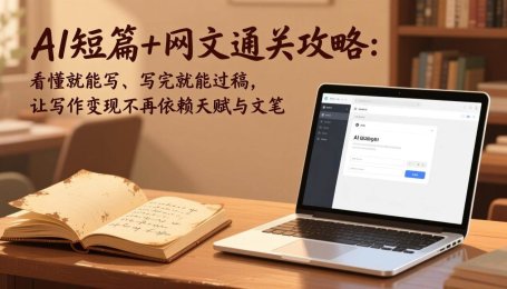 （17515期）AI短篇+网文通关攻略：看懂就能写、写完就能过稿，让写作变现不再依赖天赋与文笔