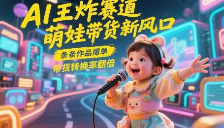 AI王炸赛道，萌娃带货新风口，条条作品爆单，带货转换率翻倍，核心逻辑拆解