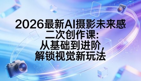 2026最新AI摄影未来感二次创作课：从基础到进阶，解锁视觉新玩法